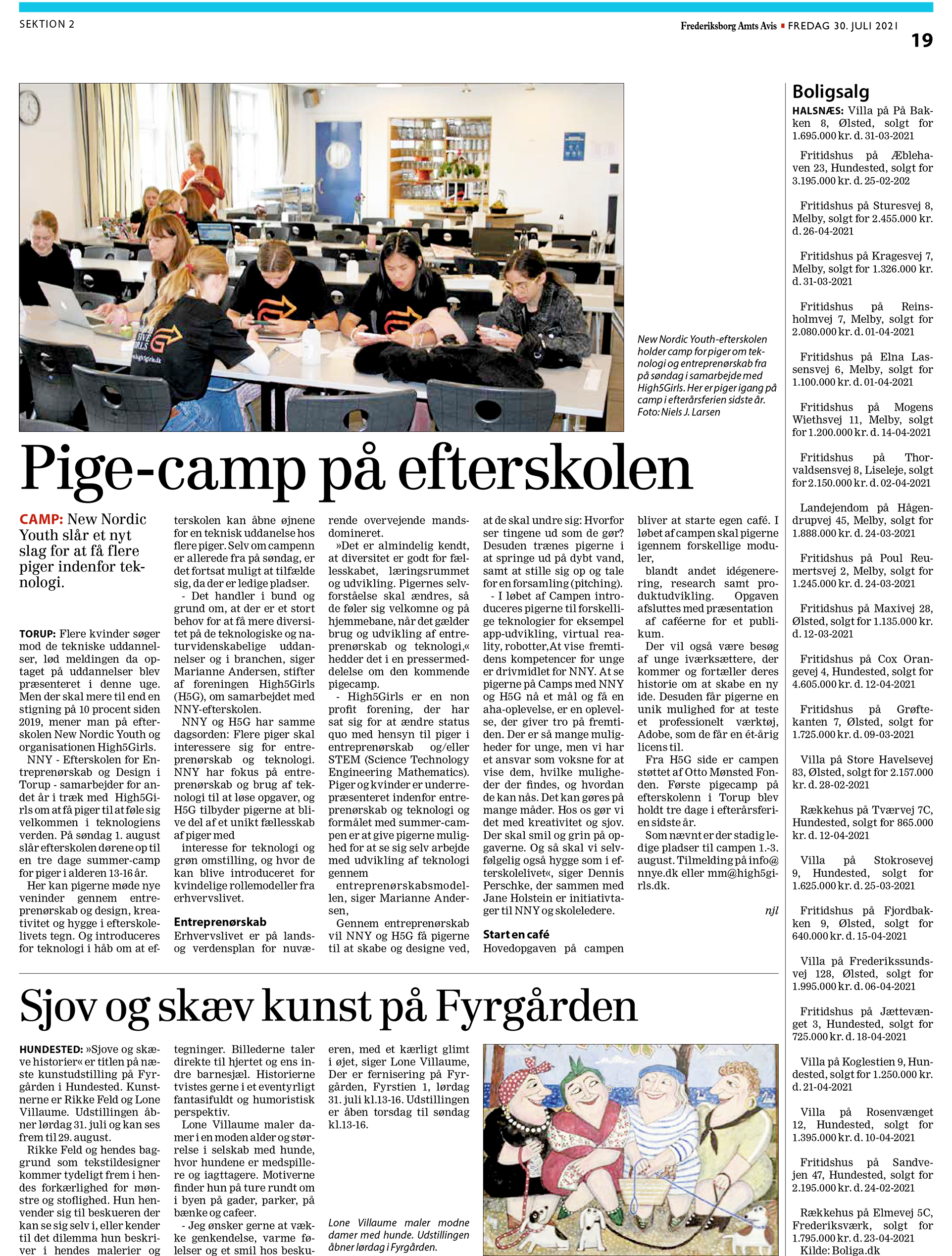 Pige-camp på efterskolen frederiksberg amtsavis high5girls